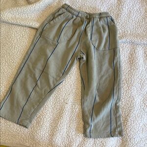 Zara Gray Pants with Blue Stripes